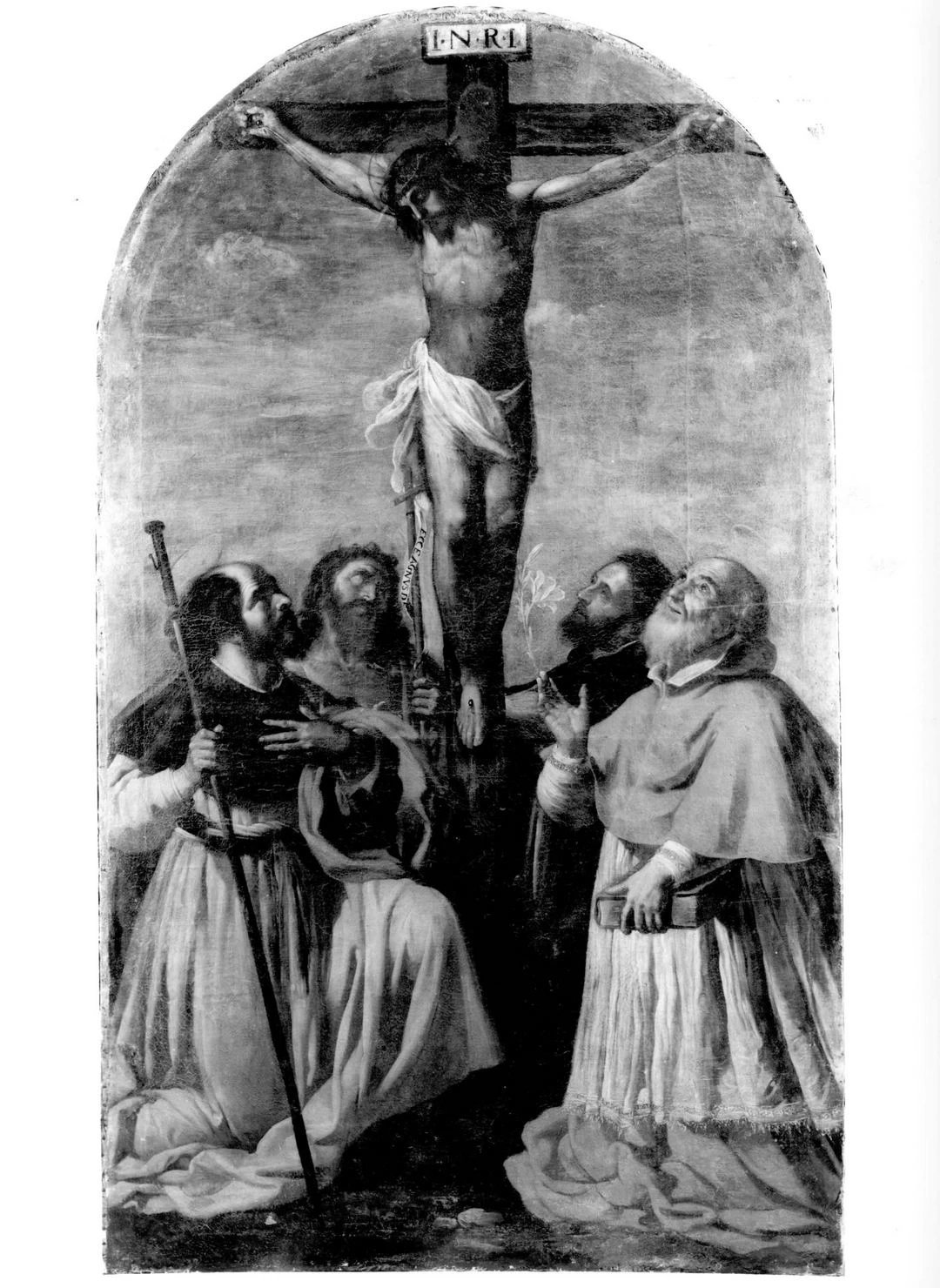 Crocifissione con San Rocco, San Carlo Borromeo, San Giovanni Battista e San Domenico - Monteroni d'Arbia (SI)